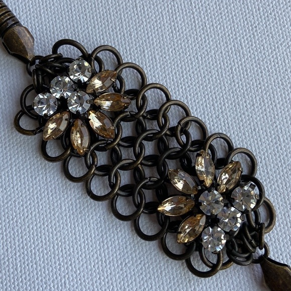 J Crew Rhinestone Mesh Bracelet - Picture 3 of 9